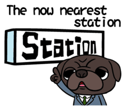 Holiday of Black pug bibi sticker #2935751