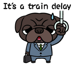 Holiday of Black pug bibi sticker #2935752