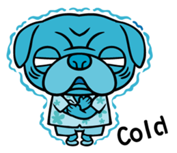 Holiday of Black pug bibi sticker #2935756