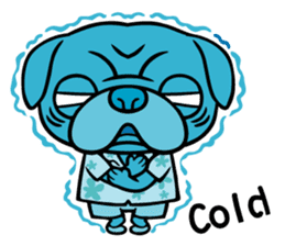 Holiday of Black pug bibi sticker #2935756