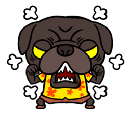 Holiday of Black pug bibi sticker #2935757