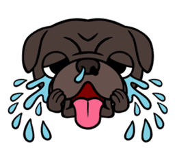 Holiday of Black pug bibi sticker #2935758
