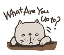 Cat of White eyes [English ver.] sticker #2936365