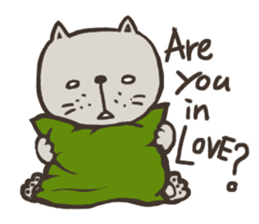 Cat of White eyes [English ver.] sticker #2936369