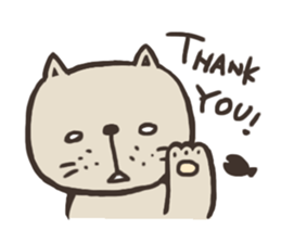 Cat of White eyes [English ver.] sticker #2936371