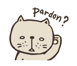 Cat of White eyes [English ver.] sticker #2936390