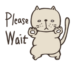 Cat of White eyes [English ver.] sticker #2936392