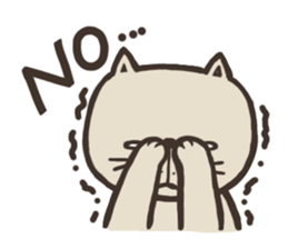 Cat of White eyes [English ver.] sticker #2936394