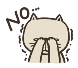Cat of White eyes [English ver.] sticker #2936394