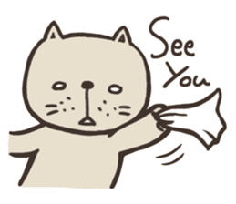 Cat of White eyes [English ver.] sticker #2936401