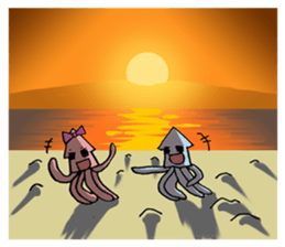 [OKim]Couple squid blred sticker #2936481