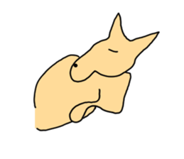 Feel so lazy kangaroo sticker #2937443