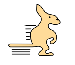 Feel so lazy kangaroo sticker #2937448