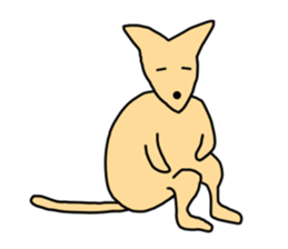 Feel so lazy kangaroo sticker #2937449