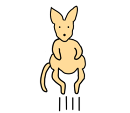 Feel so lazy kangaroo sticker #2937457