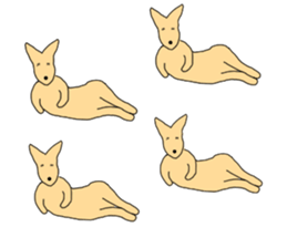 Feel so lazy kangaroo sticker #2937461