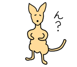 Feel so lazy kangaroo sticker #2937462