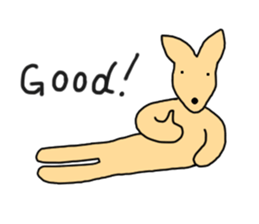 Feel so lazy kangaroo sticker #2937468