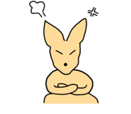 Feel so lazy kangaroo sticker #2937476