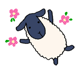 Handwritten sheep (suffolk) sticker #2937923