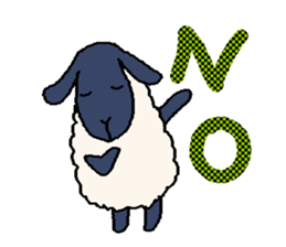 Handwritten sheep (suffolk) sticker #2937936