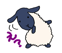 Handwritten sheep (suffolk) sticker #2937939