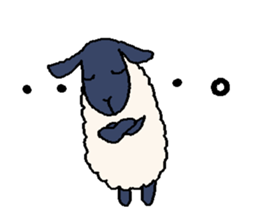 Handwritten sheep (suffolk) sticker #2937943