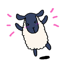 Handwritten sheep (suffolk) sticker #2937946