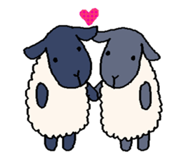 Handwritten sheep (suffolk) sticker #2937952