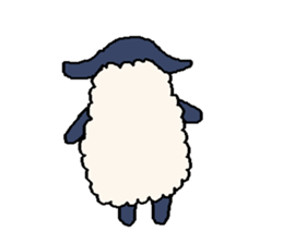 Handwritten sheep (suffolk) sticker #2937954