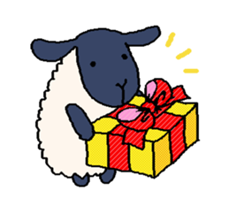 Handwritten sheep (suffolk) sticker #2937959