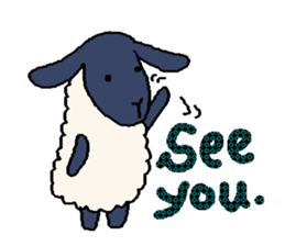 Handwritten sheep (suffolk) sticker #2937962