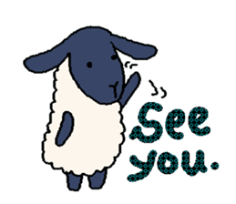 Handwritten sheep (suffolk) sticker #2937962