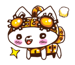 Steampunk dog Gyarovui sticker #2938443