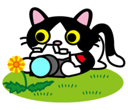 Outdoor activity Cat sticker #2939589