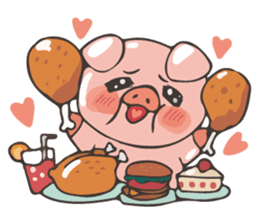 lovely pig's daily life sticker #2940856