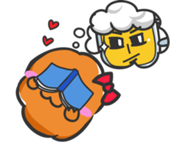 Mr. Beer & Miss.Chicken filet sticker #2942092