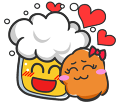 Mr. Beer & Miss.Chicken filet sticker #2942115