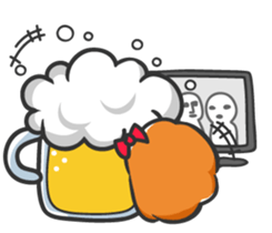 Mr. Beer & Miss.Chicken filet sticker #2942116