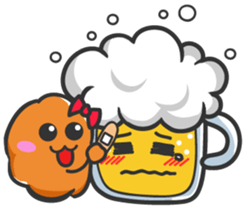 Mr. Beer & Miss.Chicken filet sticker #2942117