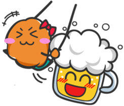 Mr. Beer & Miss.Chicken filet sticker #2942118