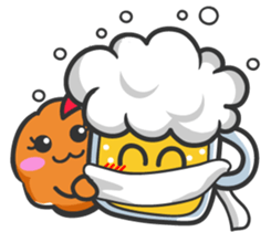 Mr. Beer & Miss.Chicken filet sticker #2942119