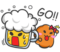 Mr. Beer & Miss.Chicken filet sticker #2942120