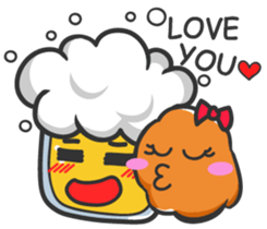 Mr. Beer & Miss.Chicken filet sticker #2942122