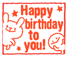 Stamp Sticker(Rabbit&Turtle ) sticker #2942481