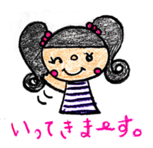 Crayon  girl 2 sticker #2943403