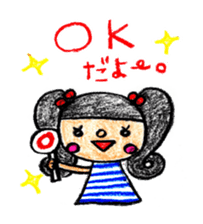 Crayon  girl 2 sticker #2943410