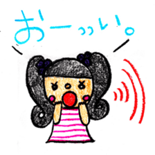 Crayon  girl 2 sticker #2943413