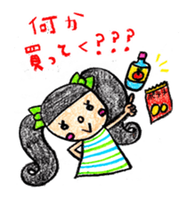 Crayon  girl 2 sticker #2943416
