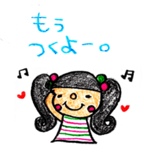Crayon  girl 2 sticker #2943419